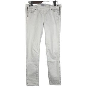 Sass & Bide Denim "The New Grace" White Side Zipper Skinny Jeans Women's 28